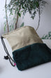 Kids Drawstrings Bag - Light Green and Green (Handmade in Japan)