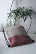Kids Drawstrings Bag - Beige and Red (Handmade in Japan)