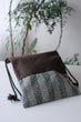Kids Drawstrings Bag - Brown and BW (Handmade in Japan)