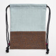 Kids Drawstrings Bag - Blue and Brown (Handmade in Japan)